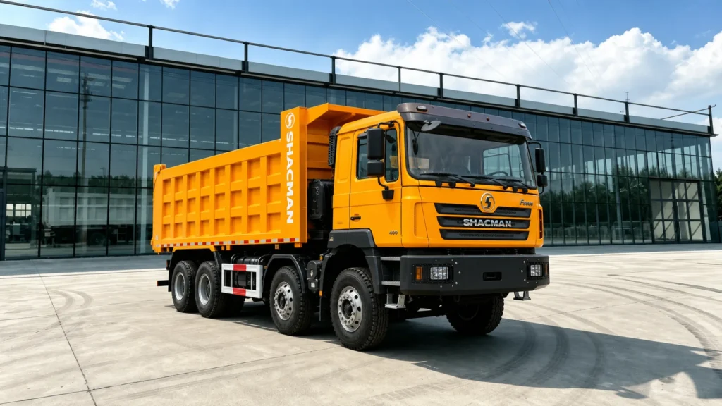SHACMAN F3000 8x4 dump truck side view