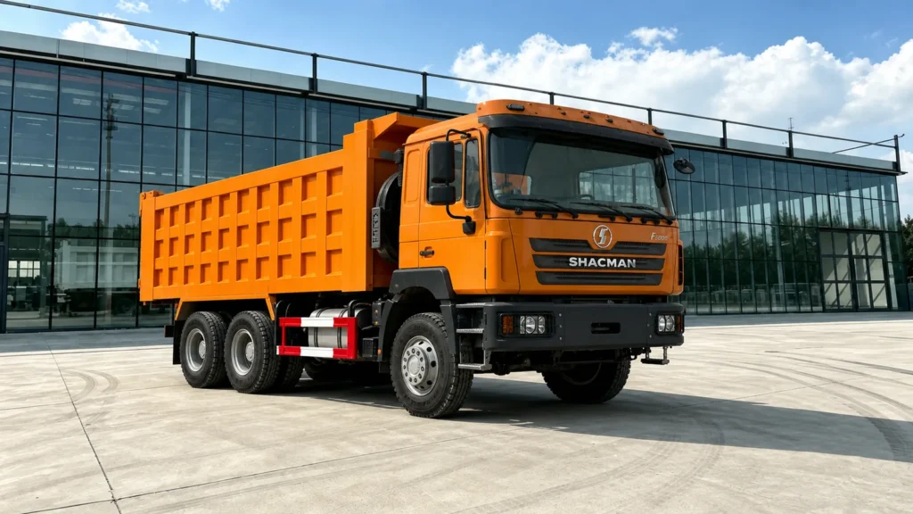 SHACMAN F3000 6x4 dump truck front three-quarter view